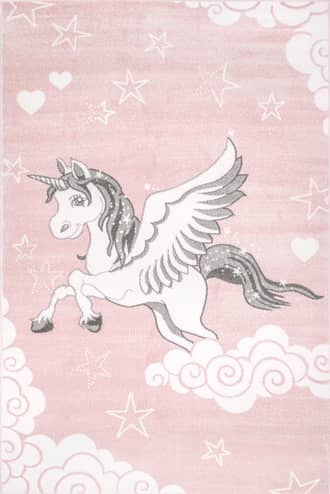 9' x 12' Flying Unicorn Nursery Rug primary image