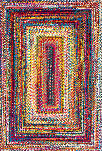 9' x 12' Bohemian Chindi Braided Rug primary image