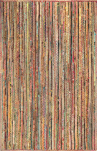 Multicolor Braided Chindi Spectrum Jute Rug swatch