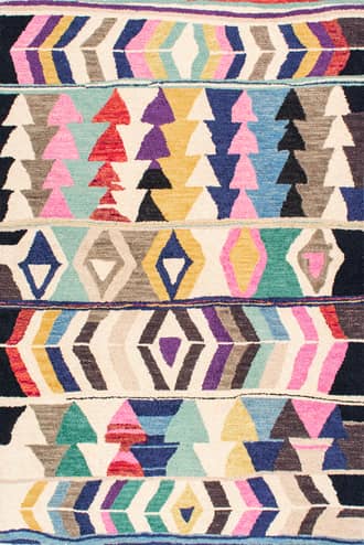 Multicolor 2' 6" x 8' Wool Geometric Rug swatch