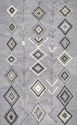 Dark Grey 8' 6" x 11' 6" Moroccan Diamond Rug swatch