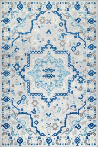 Blue Castle Medallion Indoor/Outdoor Rug swatch