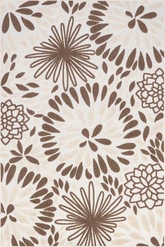 Beige Floral Fireworks Indoor/Outdoor Rug swatch