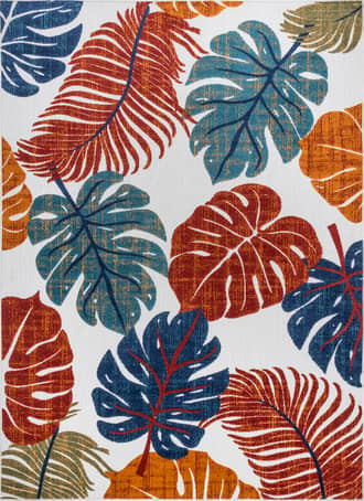 Multicolor Valentina Leaves Indoor/Outdoor Rug swatch