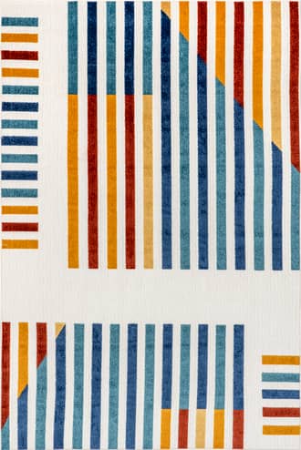 Blue Multi Estelle Modern Stripes Indoor/Outdoor Rug swatch