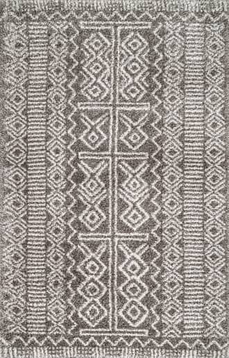 Dark Grey 10' x 14' Moroccan Geometric Rug swatch
