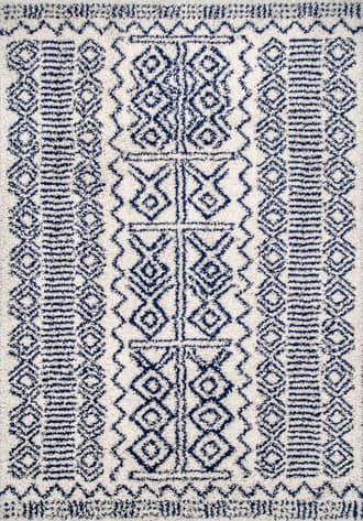 Navy 10' x 14' Moroccan Geometric Rug swatch