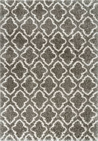 Dark Gray Clover Trellis Rug swatch