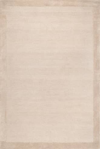 Beige Raya Wool Monochromatic Rug swatch