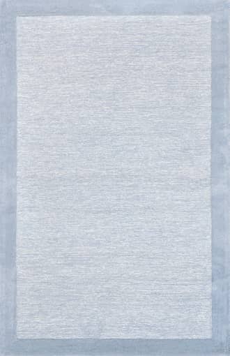 Blue Raya Wool Monochromatic Rug swatch