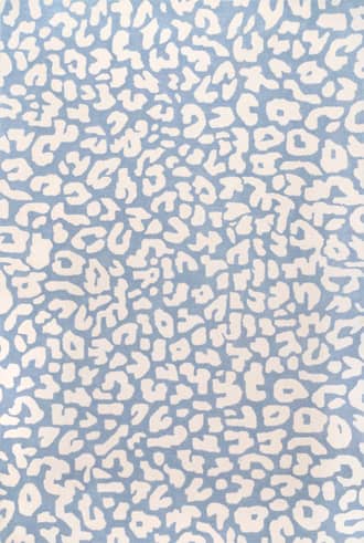 Light Blue 2' x 8' Josephine Wool Leopard Rug swatch