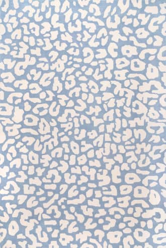 Light Blue Josephine Wool Leopard Rug swatch