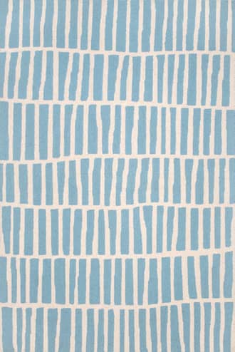 Baby Blue 5' x 8' Irregular Parallel Bars Rug swatch