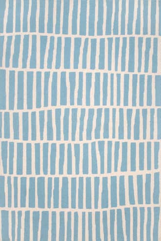 Baby Blue 2' 6" x 6' Irregular Parallel Bars Rug swatch