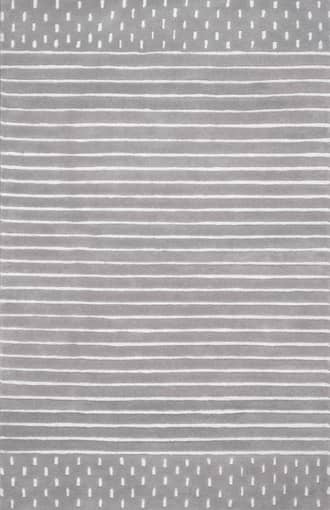 Gray 2' 6" x 8' Mandia Striped Rug swatch