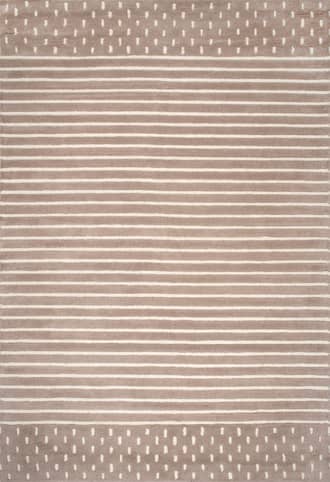 Beige 2' 6" x 8' Mandia Striped Rug swatch