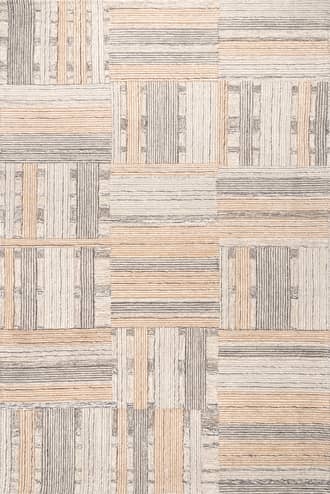 Beige Deco Striped Tile Rug swatch