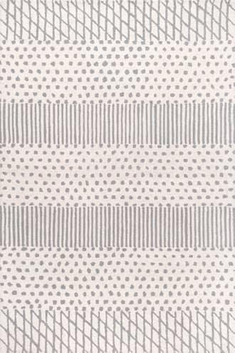 Ivory Samantha Wool Lattice Rug swatch