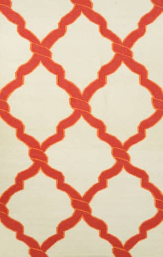 Red Flatwoven Lattice Rug swatch