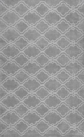 Gray Double Carved Trellis Rug swatch