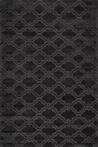 Charcoal Double Carved Trellis Rug swatch