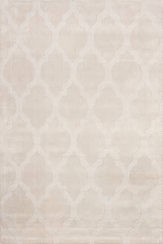 Cream Raised Trellis Rug swatch