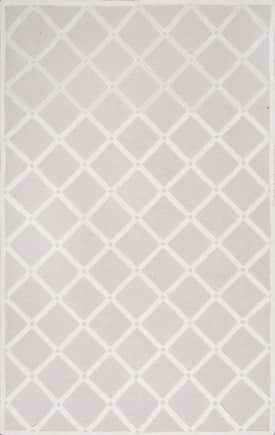 Light Gray 8' 6" x 11' 6" Knotched Lattice Trellis Rug swatch