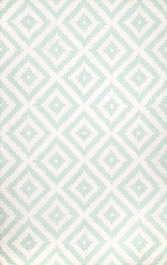 Aqua 10' x 14' Scandinavia Diamond Rug swatch