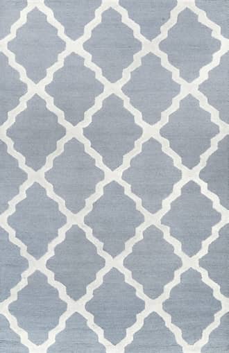 Spa Blue 5' x 8' Moroccan Trellis Rug swatch