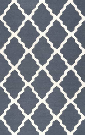 Blue Grey 5' x 8' Moroccan Trellis Rug swatch