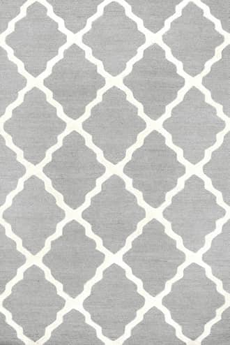 Light Grey 5' x 8' Moroccan Trellis Rug swatch