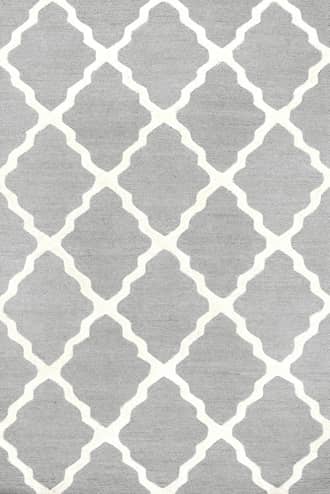 Light Grey Moroccan Trellis Rug swatch