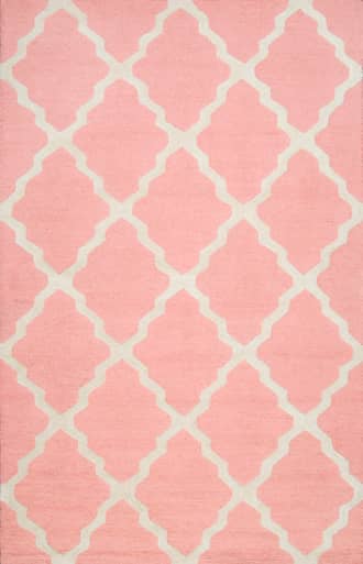 Baby Pink Moroccan Trellis Rug swatch