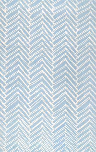 Blue 2' x 6' Viga Chevron Rug swatch