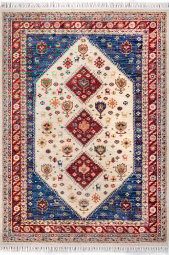 Blue Tribal Tale Medallion Rug swatch