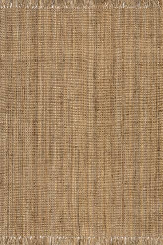 Natural 2' 6" x 6' Chunky Jute Tasseled Rug swatch