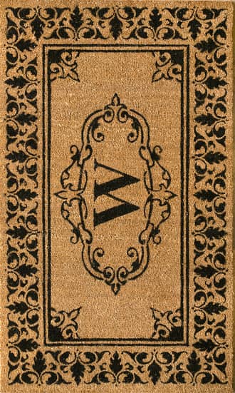 Letter W Monogrammed Outdoor Welcome Door Mat swatch