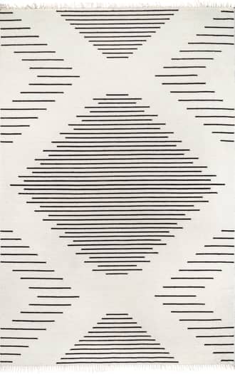6' x 9' Indie Pinstripe Tasseled Rug primary image