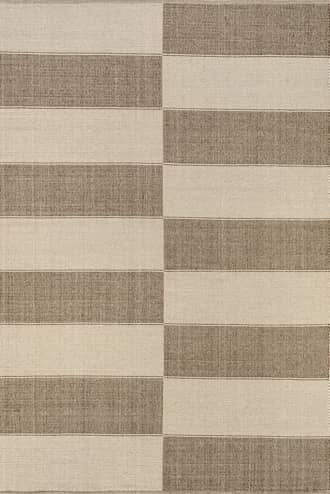 Sand Boxelder Checked Cotton Rug swatch