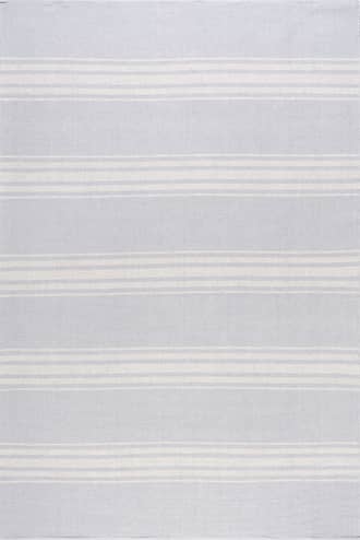 Light Blue Bergamot Striped Cotton Rug swatch