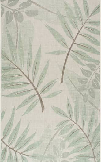 Green Modern Leaves Indoor/Outdoor Rug swatch