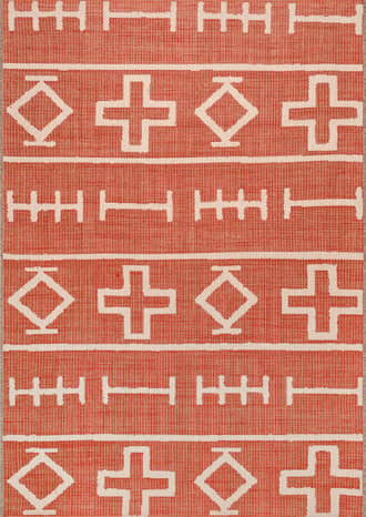 Rust Symbols Indoor/Outdoor Rug swatch