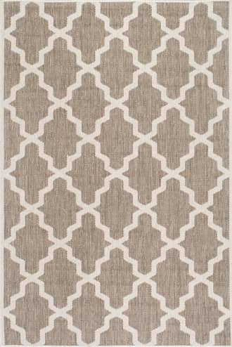 Taupe Indoor/Outdoor Moroccan Trellis Rug swatch