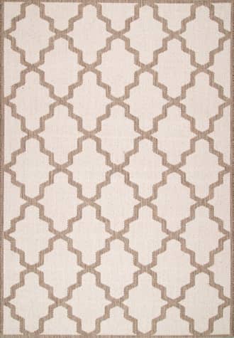 Beige Indoor/Outdoor Moroccan Trellis Rug swatch