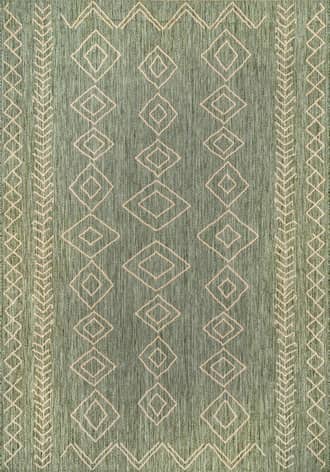 Sage Moroccan Diamonds Indoor/Outdoor Rug swatch