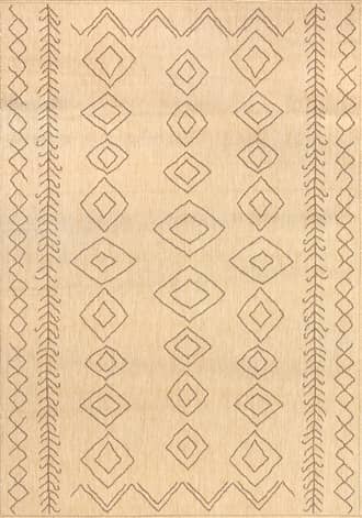 Beige 2' x 3' Moroccan Diamonds Indoor/Outdoor Rug swatch