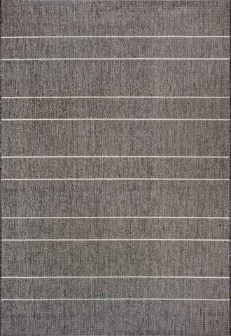 Dark Grey 2' x 8' Venetian Pinstripes Indoor/Outdoor Rug swatch