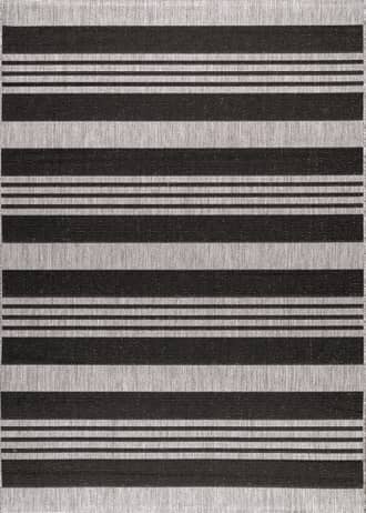 Grey Regency Stripes Indoor/Outdoor Rug swatch