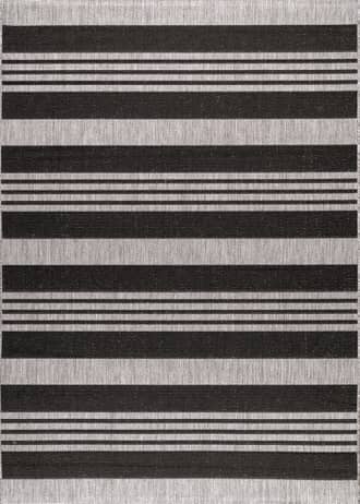 Grey Regency Stripes Indoor/Outdoor Rug swatch