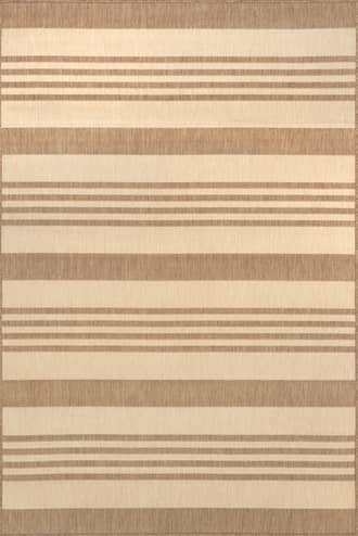 Brown 10' Regency Stripes Indoor/Outdoor Rug swatch